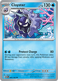 Cloyster 91/165 Pokémon card from 151 for sale at best price