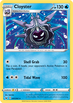Cloyster 41/202 Pokémon card from Sword & Shield for sale at best price