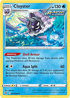Cloyster 51/264 Pokémon card from Fusion Strike for sale at best price