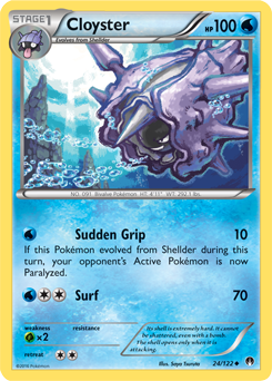 Uncommon Pokémon card Cloyster 24/122 from Breakpoint expansion