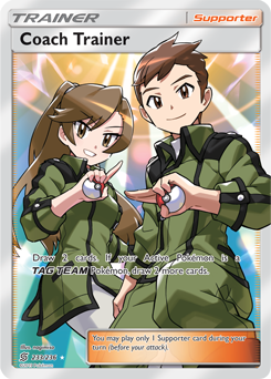 Full Art Trainer Pokémon card Coach Trainer 233/236 from Unified Minds expansion