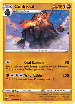 Coalossal 80/163 Pokémon card from Battle Styles for sale at best price
