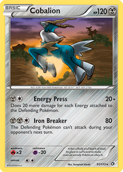 Cobalion 91/113 Pokémon card from Legendary Treasures for sale at best price