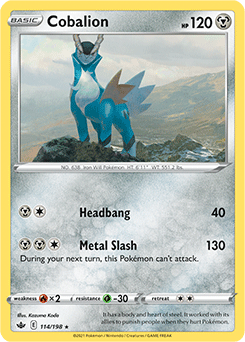 Cobalion 114/198 Pokémon card from Chilling Reign for sale at best price