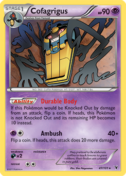 Cofagrigus 47/101 Pokémon card from Noble Victories for sale at best price