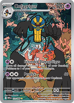 Illustration rare Pokémon card Cofagrigus 123/86 from White Flare expansion