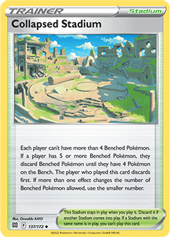 Uncommon Pokémon card Collapsed Stadium 137/172 from Brilliant Stars expansion