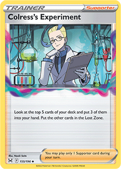 Colress's Experiment 155/196 Pokémon card from Lost Origin for sale at best price