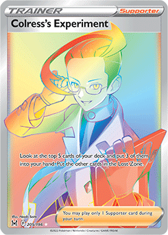 Colress's Experiment 205/196 Pokémon card from Lost Origin for sale at best price