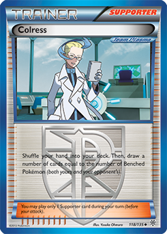 Uncommon Pokémon card Colress 118/135 from Plasma Storm expansion