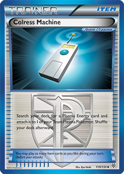 Uncommon Pokémon card Colress Machine 119/135 from Plasma Storm expansion