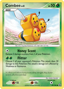 Common Pokémon card Combee 59/100 from Majestic Dawn expansion