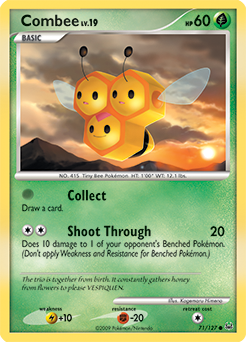 Common Pokémon card Combee 71/127 from Platinuim expansion