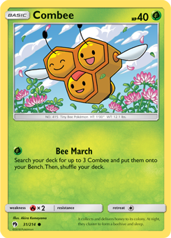Combee 31/214 Pokémon card from Lost Thunder for sale at best price