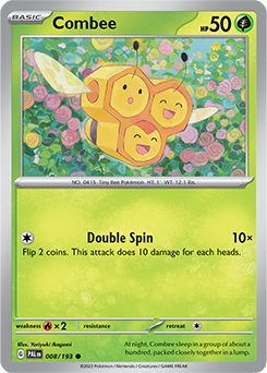 Common Pokémon card Combee 008/193 from Paldea Evolved expansion