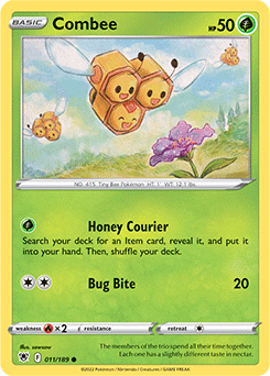 Common Pokémon card Combee 011/189 from Astral Radiance expansion