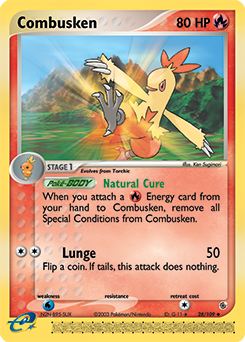 Combusken 28/109 Pokémon card from Ex Ruby & Sapphire for sale at best price
