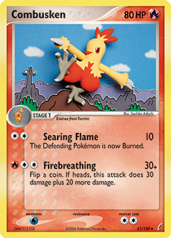 Combusken 31/100 Pokémon card from Ex Crystal Guardians for sale at best price