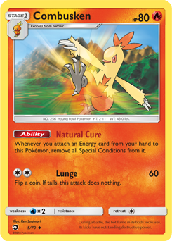 Combusken 5/70 Pokémon card from Dragon Majesty for sale at best price