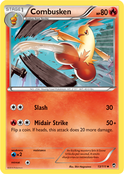 Combusken 13/111 Pokémon card from Furious Fists for sale at best price