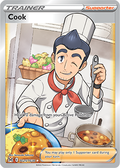 Full Art Trainer Pokémon card Cook TG25/TG30 from Lost Origin expansion