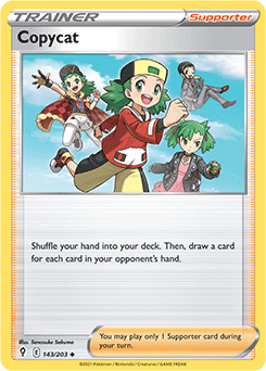 Uncommon Pokémon card Copycat 143/203 from Evolving Skies expansion