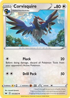 Corviknight 151/202 Pokémon card from Sword & Shield for sale at best price