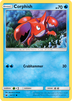 Corphish 24/111 Pokémon card from Crimson Invasion for sale at best price