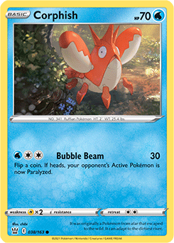 Corphish 38/163 Pokémon card from Battle Styles for sale at best price