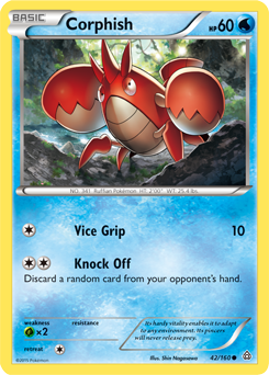 Corphish 42/160 Pokémon card from Primal Clash for sale at best price