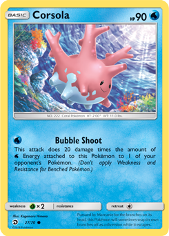 Corsola 27/70 Pokémon card from Dragon Majesty for sale at best price