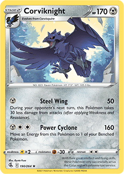 Corviknight 190/264 Pokémon card from Fusion Strike for sale at best price
