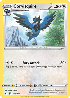 Corvisquire 220/264 Pokémon card from Fusion Strike for sale at best price