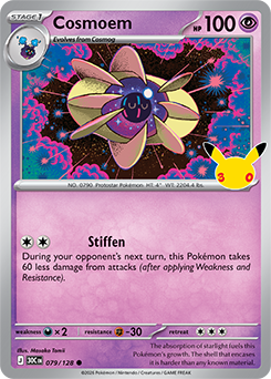 Common Pokémon card Cosmoem 079/128 from 30th Celebration expansion