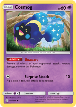 Cosmog 100/236 Pokémon card from Cosmic Eclipse for sale at best price