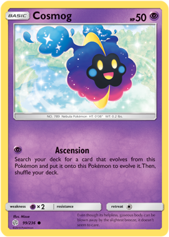 Cosmog 99/236 Pokémon card from Cosmic Eclipse for sale at best price