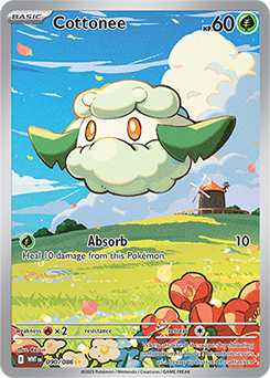 Illustration rare Pokémon card Cottonee 90/86 from White Flare expansion