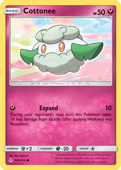 Cottonee 139/214 Pokémon card from Unbroken Bonds for sale at best price