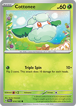 Cottonee 14/162 Pokémon card from Temporal Forces for sale at best price