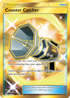 Secret Gold Pokémon card Counter Catcher 120/111 from Crimson Invasion expansion