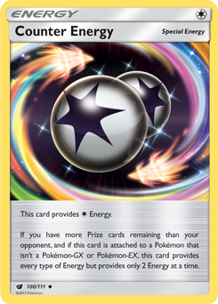 Uncommon Pokémon card Counter Energy 100/111 from Crimson Invasion expansion