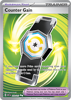 Ultra rare Pokémon card Counter Gain 259/217 from Ascended Heroes expansion