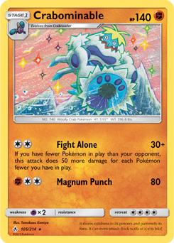 Crabominable 105/214 Pokémon card from Unbroken Bonds for sale at best price
