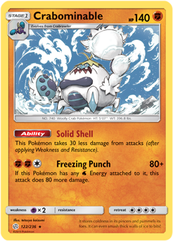 Crabominable 122/236 Pokémon card from Cosmic Eclipse for sale at best price