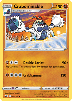 Crabominable 85/198 Pokémon card from Chilling Reign for sale at best price