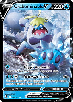 Crabominable V 76/264 Pokémon card from Fusion Strike for sale at best price