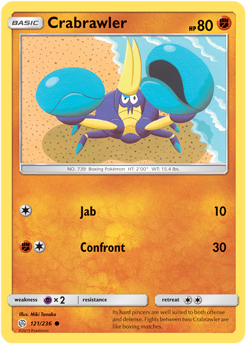 Crabrawler 121/236 Pokémon card from Cosmic Eclipse for sale at best price