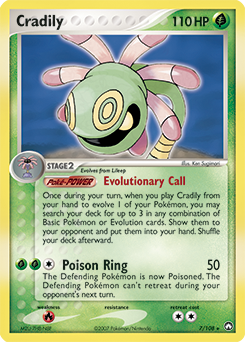 Cradily 7/108 Pokémon card from Ex Power Keepers for sale at best price
