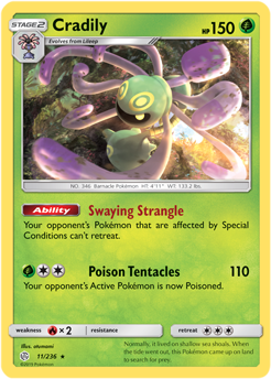 Cradily 11/236 Pokémon card from Cosmic Eclipse for sale at best price
