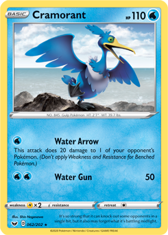 Cramorant 62/202 Pokémon card from Sword & Shield for sale at best price